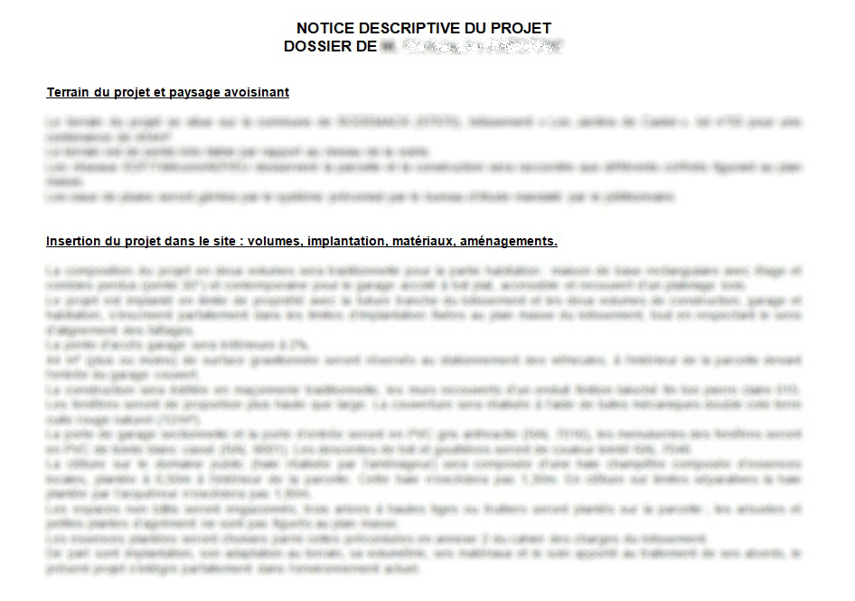 Notice - permis de construire